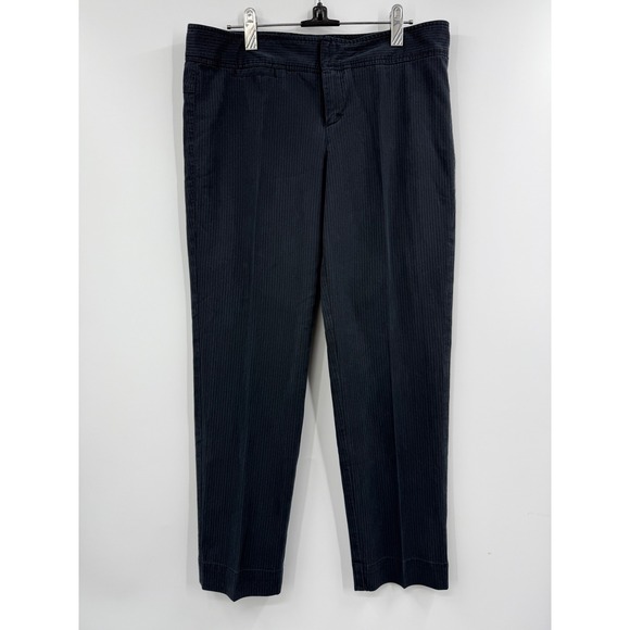 Vince Pants - Vince Womens Black Pinstripe Straight Leg Dress Pants Size 8